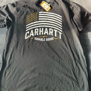 Carhartt Black and Gold Flag Graphic Tee